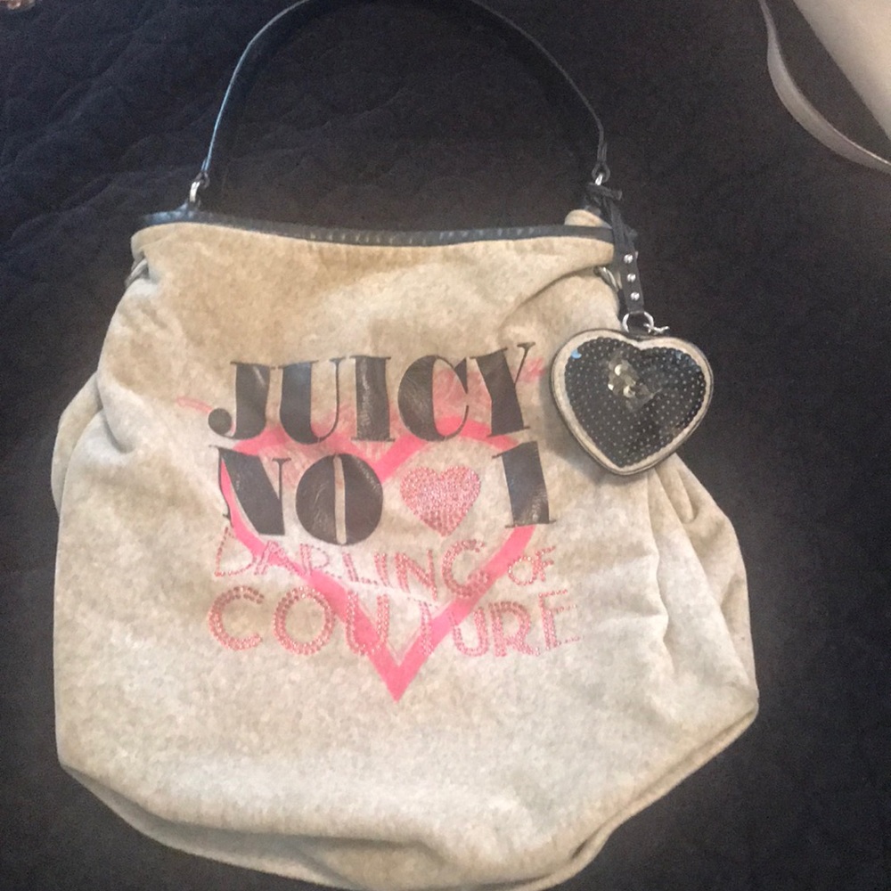 Beautiful large gray Juicy Couture purse